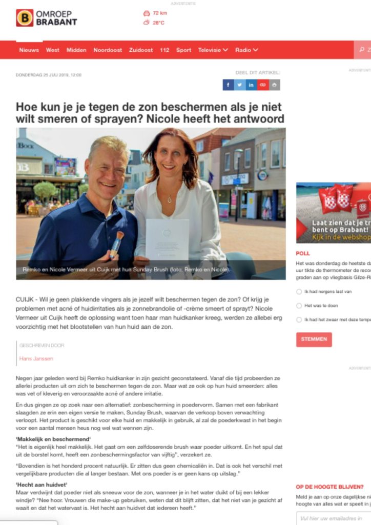 NL 2019 juli online Cover Omroep Brabant - Sunday Brush