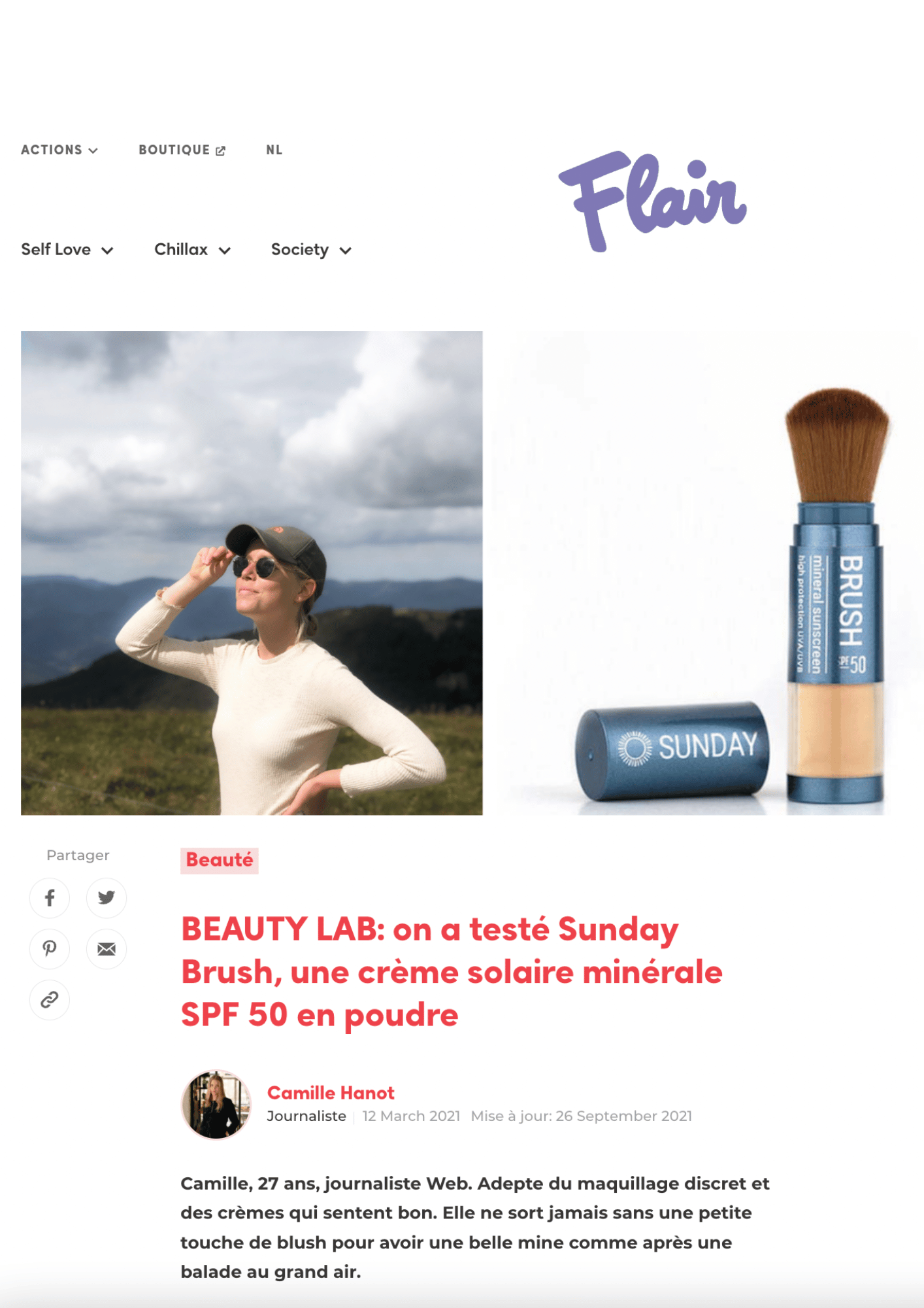 BE-FR 2021 sept online Flair Cover Sunday Brush